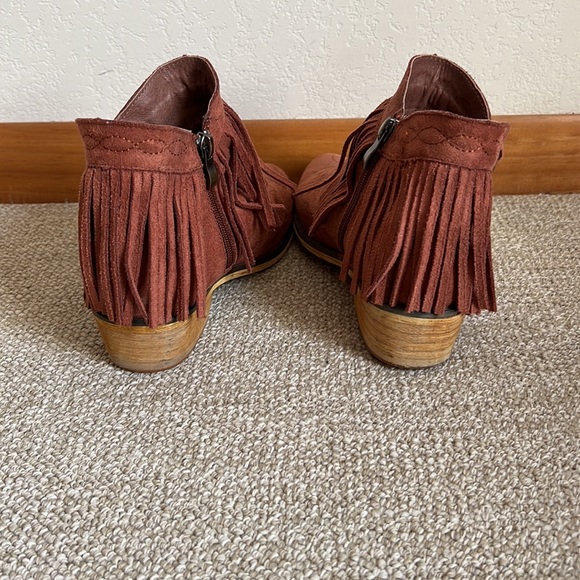 Mi.iM Thea fringe leather booties 6.5 - Picture 5 of 9